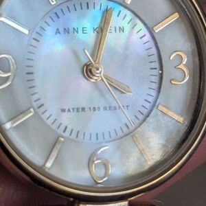 Anne Klein Mother of Pearl Gold Watch